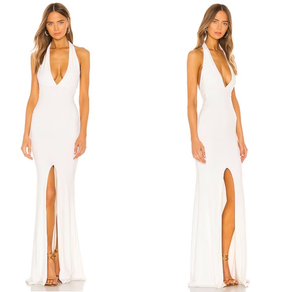 Nookie Dresses & Skirts - Nookie x REVOLVE Illegal Halter Gown in White